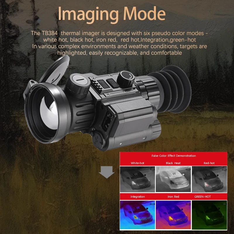 ZIYOUHU TB Helmet Mounted Infrared Night Vision Scope 8x Zoom HD Thermal Imaging Tactical Monocular with Ranging Function