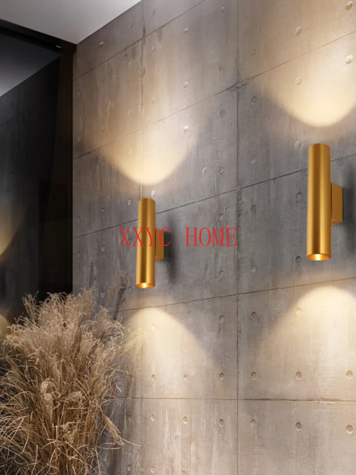 

Nordic Style Wall Lamp Cylindrical Living Room Background Wall Lamp Corridor Aisle Light Golden Bedroom Bedside Balcony Wall