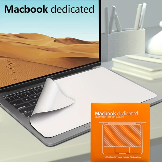 Pyłoszczelna osłona z mikrofibry Ściereczka do czyszczenia Koc klawiatury Folia ochronna do MacBooka Pro 13/15/16 cali