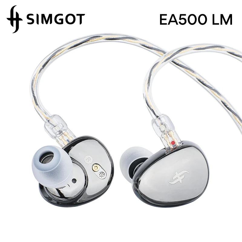 SIMGOT EA500 LM Earphones in-ear Wired HiFi Headphones Lithium Magnesium Diaphragm Earbuds with 0.78mm 2-pin Detachable Cable