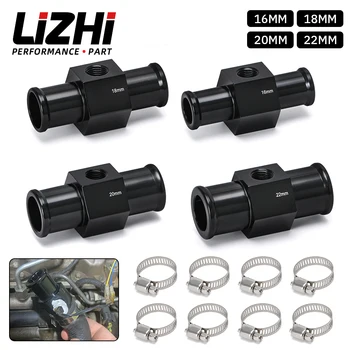 Medidor de temperatura da água preta, temperatura do radiador, sensor de tubo comum, 18mm, 20mm, 22mm, 24mm, adaptador de mangueira