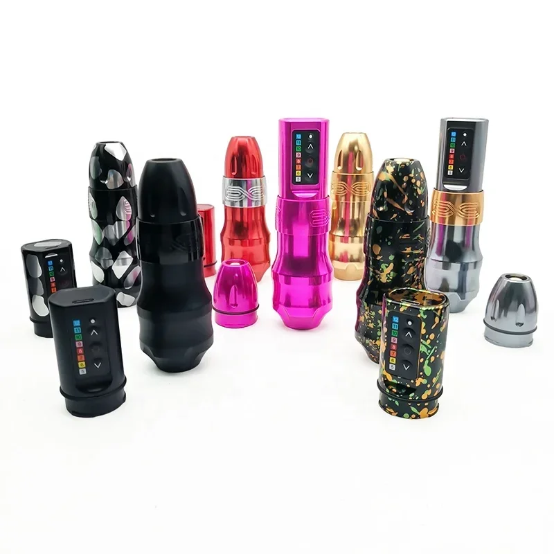 Wireless Tattoo Pen Machine 1800mAh Dual Battery Permanent Makeup Rotary Tattoo Pen Machine OEM Private Label