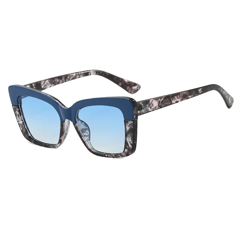 

New Fashion Large Square Decorative Glasses Outdoor Women Color Blocked Eyewear Punk Party Men Shade