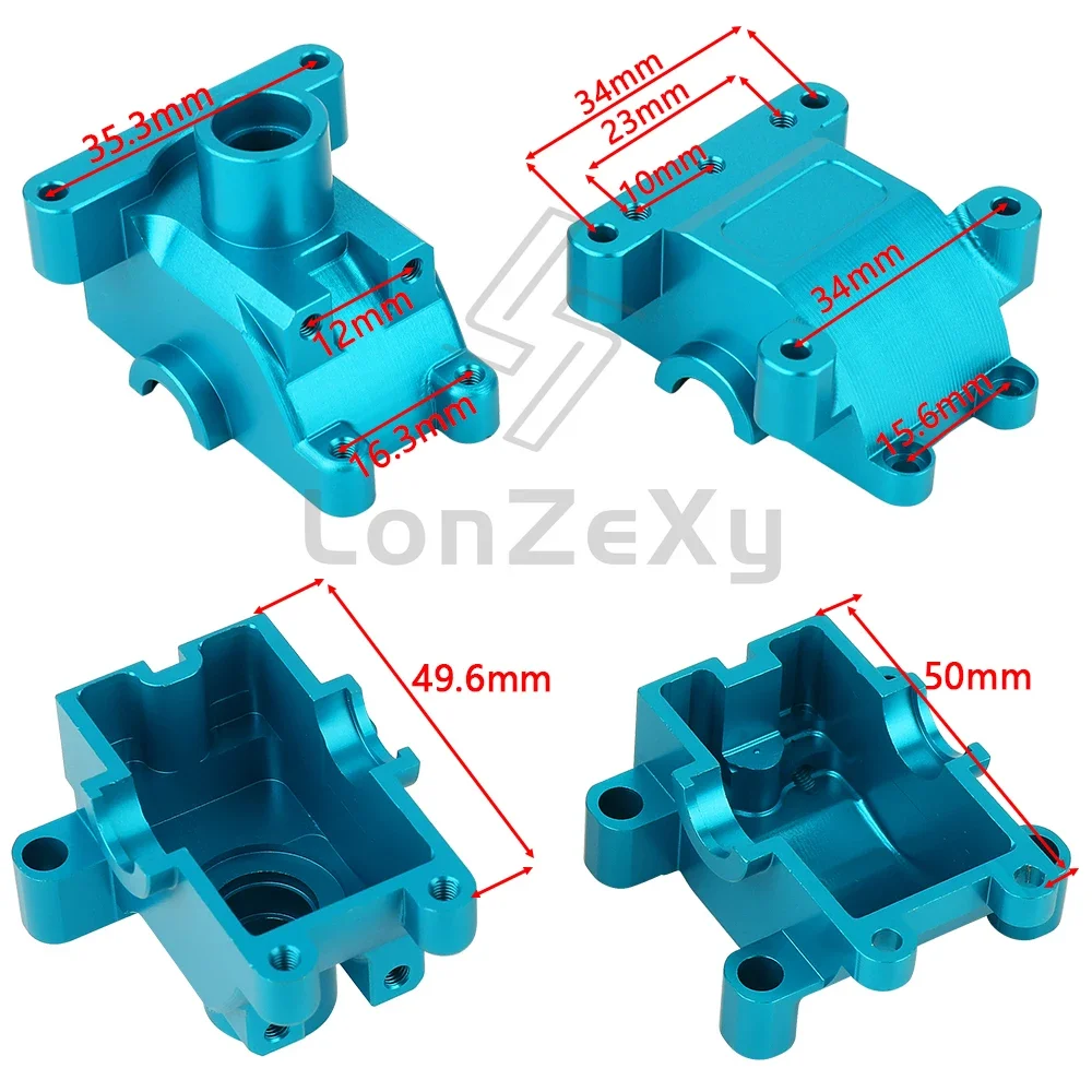 Metal Suspension Arms Steering Knuckle Gearbox Housing Motor Mount CVD Shaft for Tamiya TT01 TT-01 1/10 RC Car Upgrade Parts - Image 2
