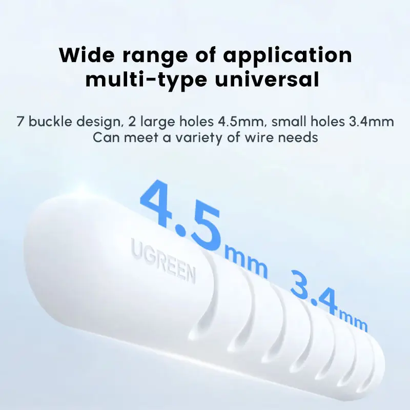 UGREEN Cable Organizer Holder 7 Slots Desktop Cord Wire Clips Keeper for Organizing USB Cable