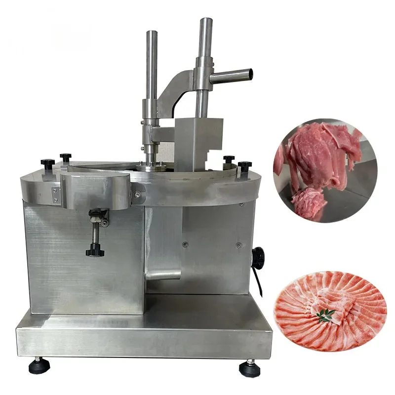 For High Quality Automatic Electric Cold Meat Slicer 220V Shawarma Beef Pork Mutton Bacon Chicken Breast Frozen Food Machine