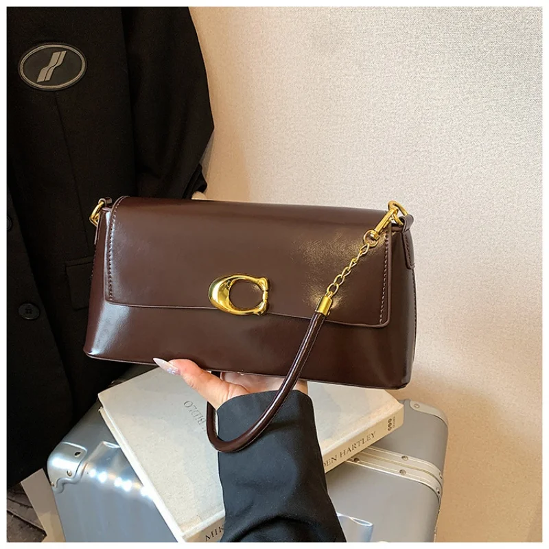 

2026 New Vintage Small Square Shoulder Crossbody Top Handle Bag Women Unique Premium Simple Versatile Handbag