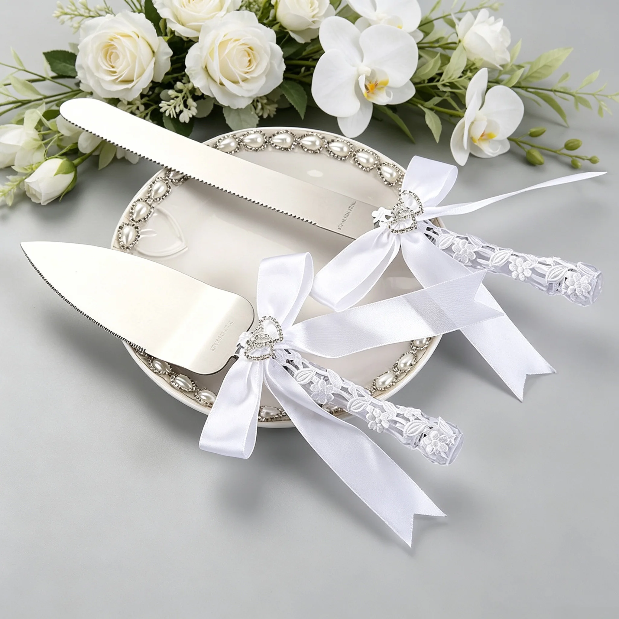 Set Di Posate Decorato A Cuore Per La Sposa, Elegante Collezione Di Stoviglie Per Le Future Spose-image