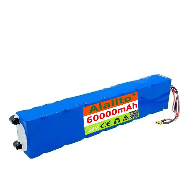 10S3P 18650 36V 60Ah 750W High-Power BMS Rechargeable Lithium Battery, Suitable For Electric Bicycles And Scooters