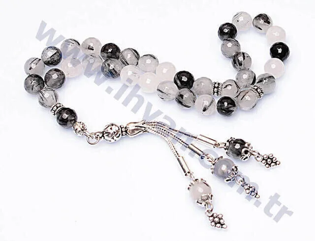 IQRAH Rutile Quartz Stone Rosary (925 SETTING SILE)