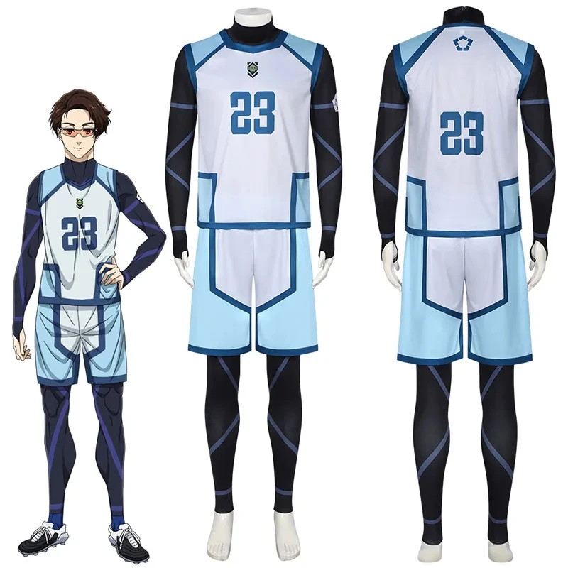 

♬2026❤Anime Blue Lock 7 Nagi Cosplay Costumes #23 Yukimiya Kenyuu Football Jersey Mens Soccer Training Uniform Halloween Party ❤
