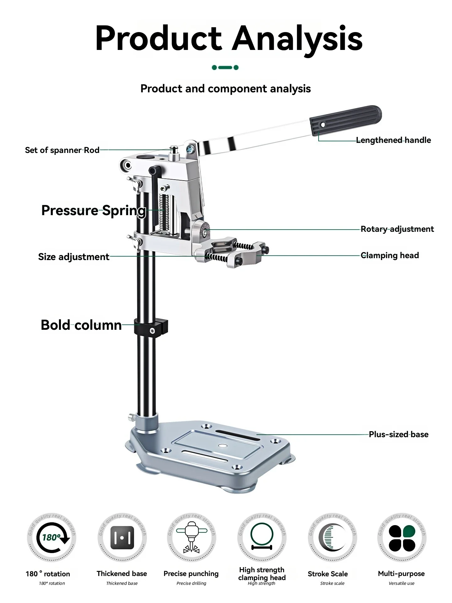 

Mini Electric Drill,Drilling Table, Platform Drill Bracket, Hand-held Drill Bracket Hand-held Drill Drilling, Fixing Table Frame
