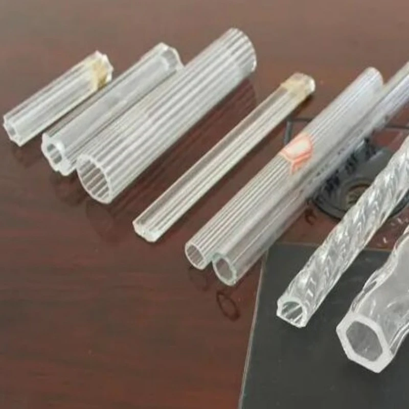 10Pcs/lot clear blossom hexagonal crystal glass tube prism chandelier lamp Accessories with 1 hanging
