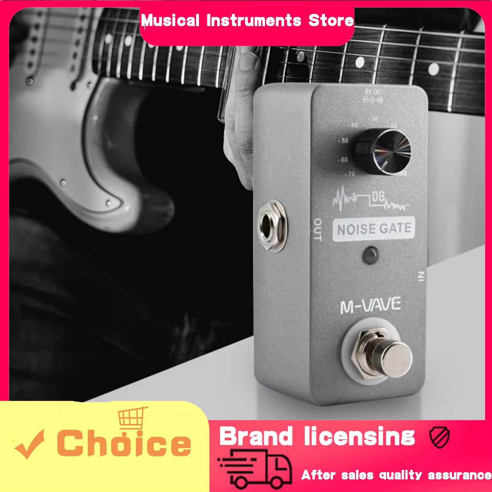 

Электрогитарная педаль эффектов M-VAVE NOISE GATE, педаль-гейт, эффекты NOISE GATE, True Bypass, корпус из цинкового сплава, аксессуары для гитары