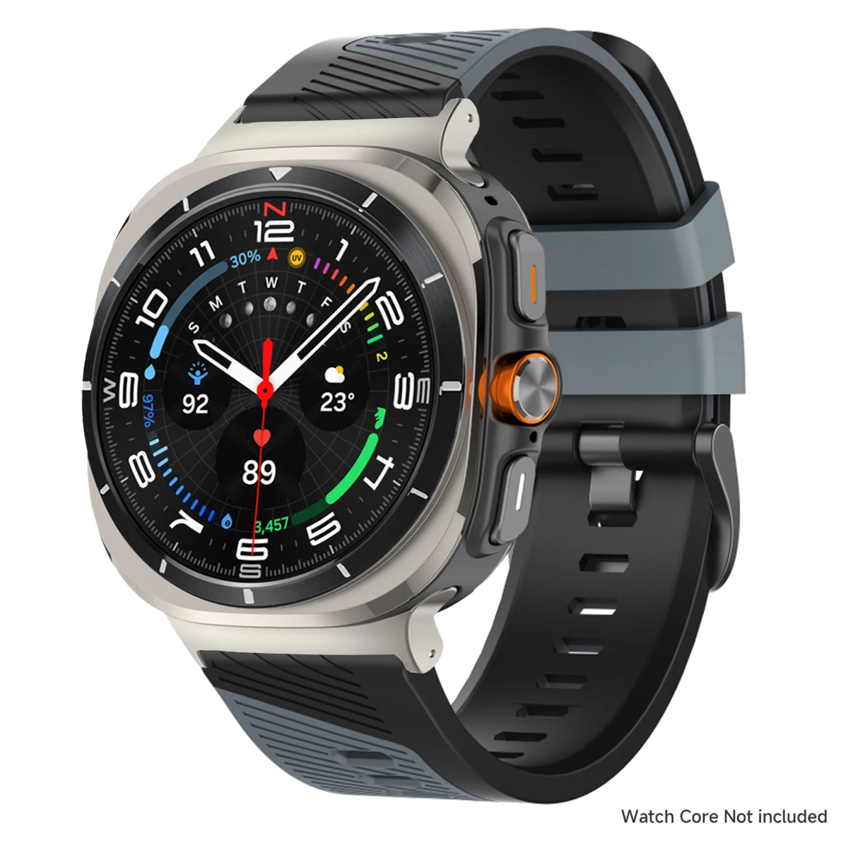 Zweifarbiges Sport-Silikonarmband für Samsung Galaxy Watch Ultra 2 47mm Verstellbares Band Armband für Galaxy Watch Ultra 2025/2024 – Detail 11