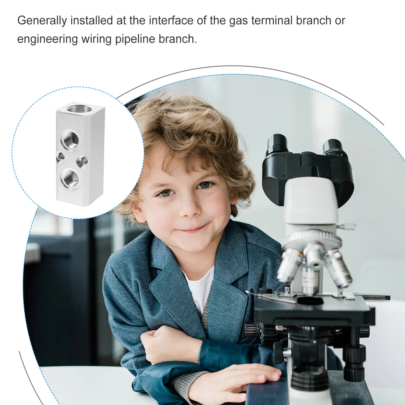 

1Pcs Pneumatic Manifold Air Distribution Block Manifold Fitting Stable Performance Easy Install Suitable for Air Compressor Hose