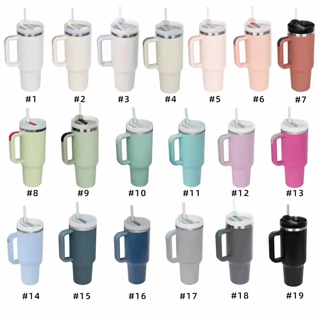 40oz Stainless Steel Insulated Car Cup with Handle & Straw - Keeps Cold & Hot, Ideal for Coffee/Beer, Great Holiday Gift, Portab