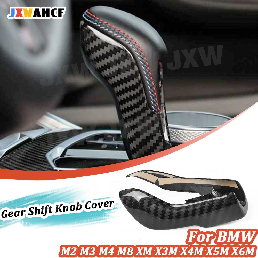 

JXWANCF Dry Carbon Fiber for BMW M2 M3 M4 M8 XM X3M X4M X5M X6M Gear Shift Knob Cover Panel Decorative Interior Retrofitting