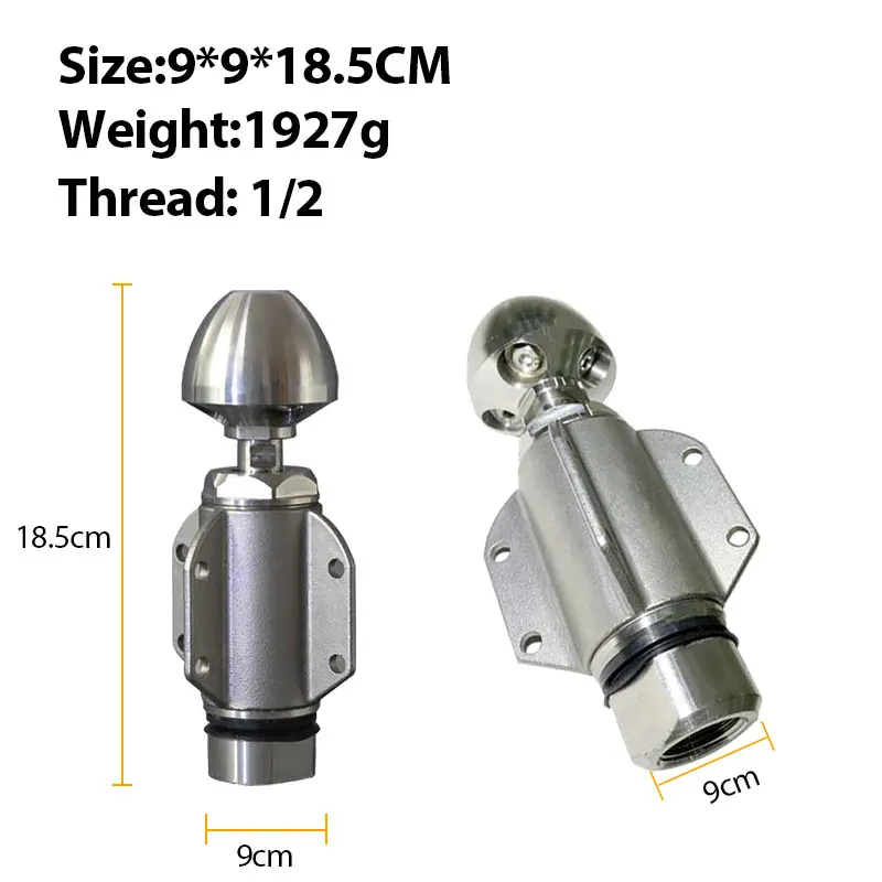1/2 Inch Applicable150-300bar 60-150lpm Rotating Sewer Nozzle Sewer Jetter Nozzle For Severe Blockage Of Pipelines