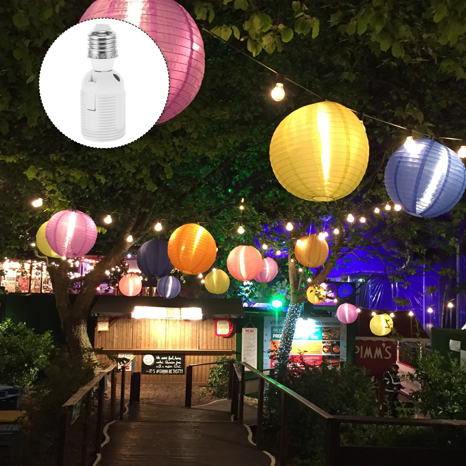 

1 комплект, преобразователь цоколя E27, удлинители патрона лампы, пластиковая изоляция, высокая термостойкость, длительный срок службы