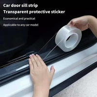 Car Transparent Threshold Film Anti Scratch Nano Tape Auto Trunk Sill Scuff Door Edge Protector Film Stickers Car Detailing