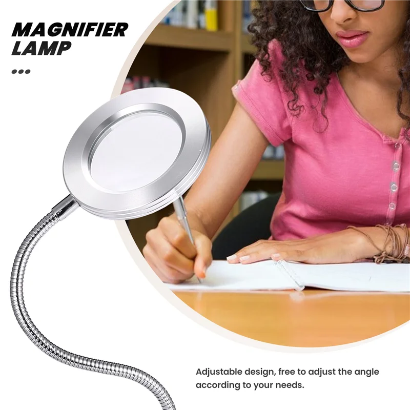

AC23-Desk Table Top 8X Magnifying Glass Beauty Nail Salon Tattoo Magnifier Lamp Light