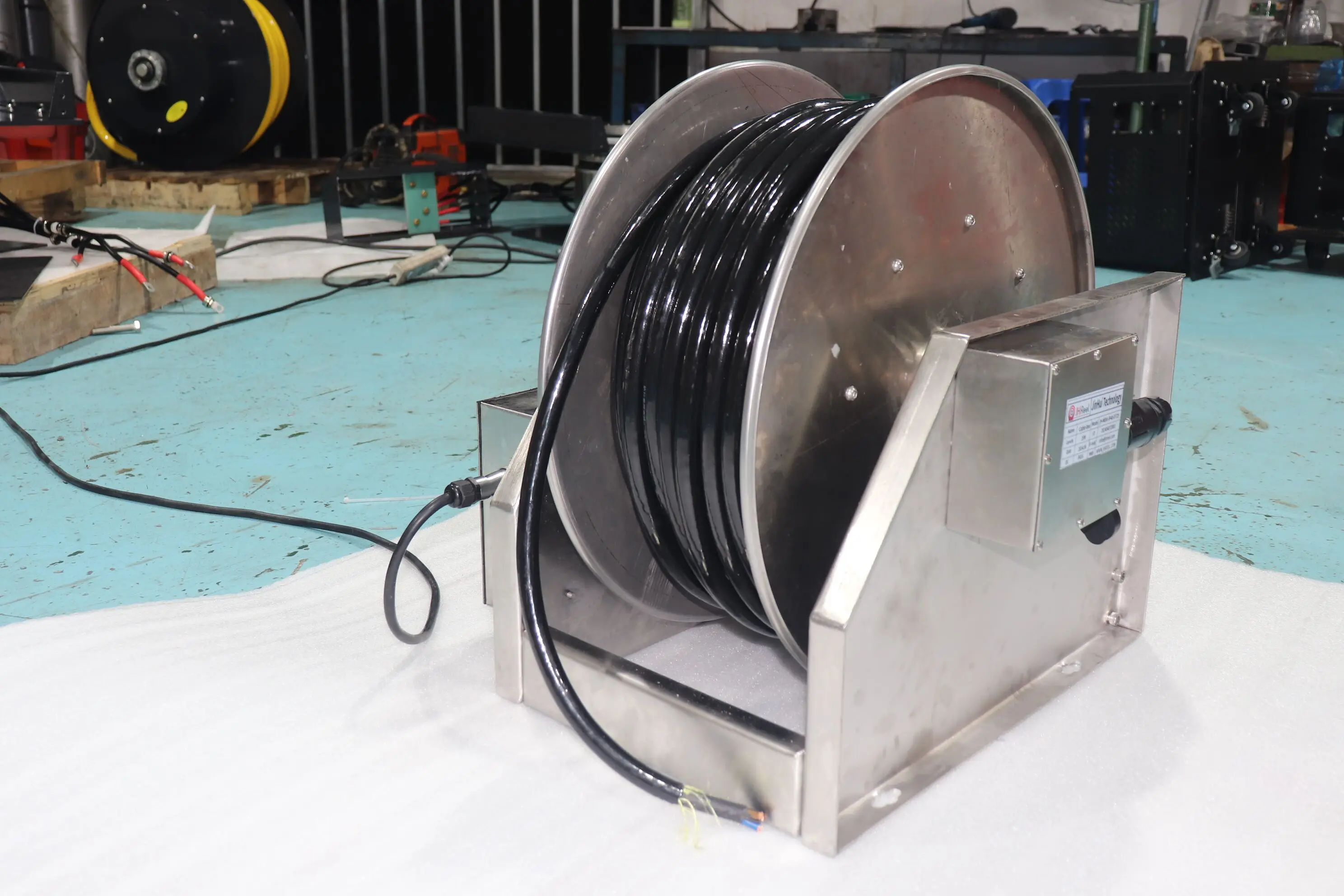 Inspection Auto Power Rov Tether Cable Reel For Water Marine Application.