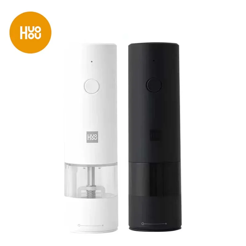

Original huohou Electric Grinder Automatic Mill Pepper And Salt LED Light 5 Modes Peper Spice Grain Pulverizer For Cooking