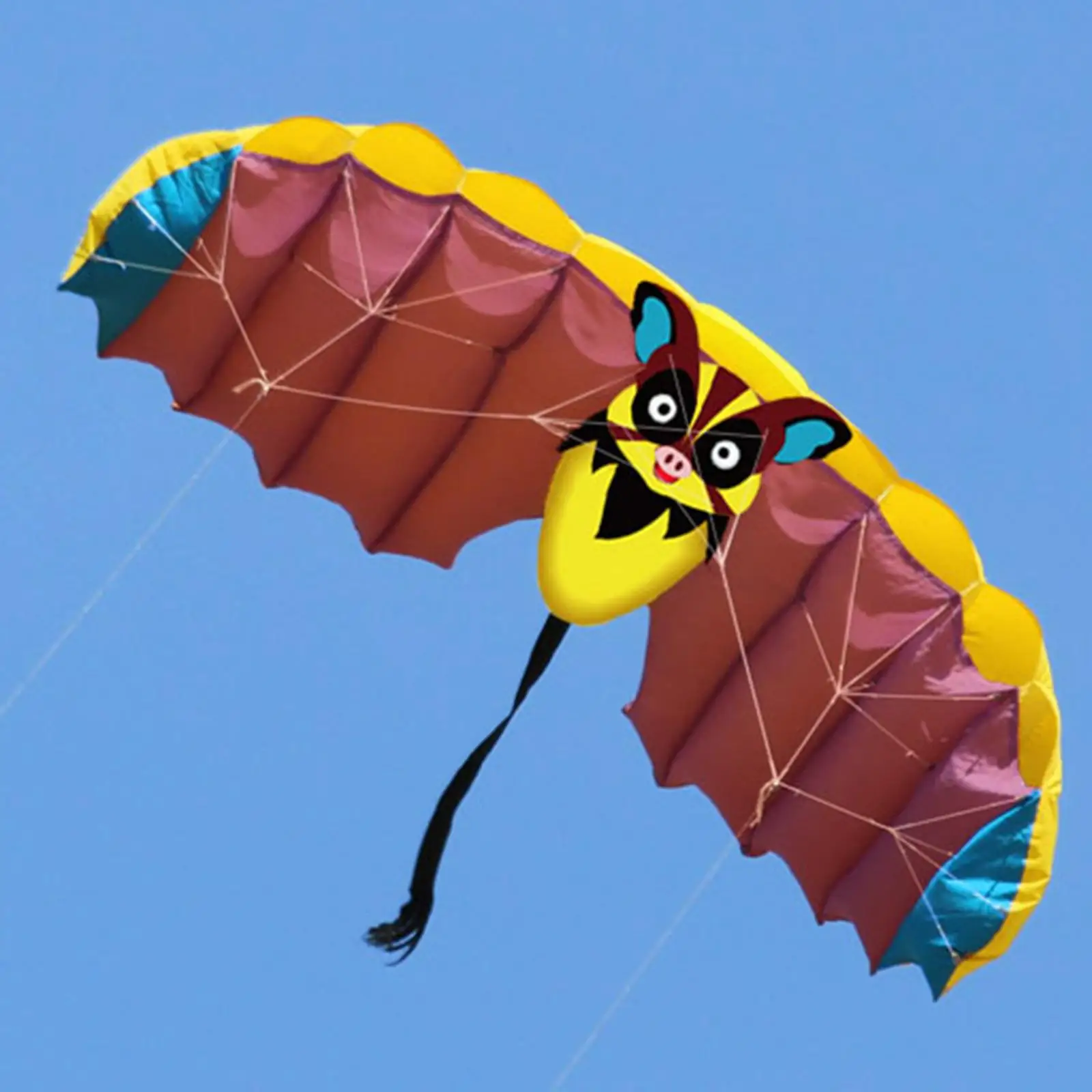 Frameless Kite Flying Toys Parafoil Educational Toys Dual Line Entertainment Beach Kite for Beach Trip Boys Beginner Kids