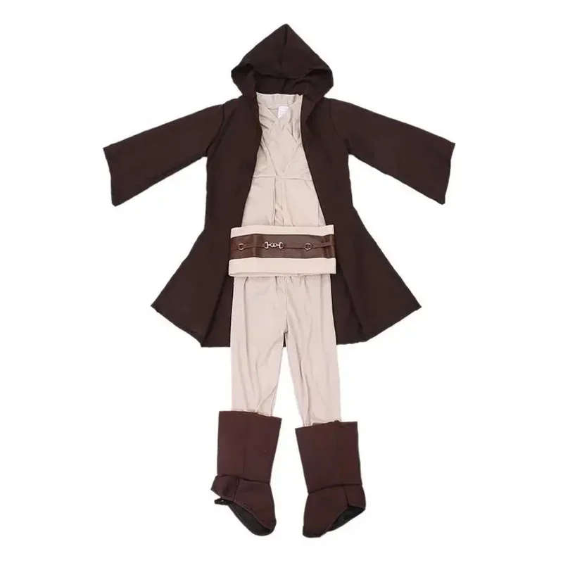 Un guerriero Jedi di alta qualità set completo costume cosplay Obi Wan Kenobi tunica per bambini