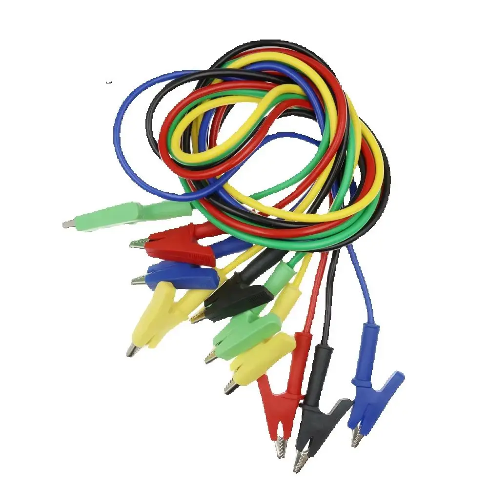 1PCS Dual Alligator Clips Test Leads Heavy Duty Crocodile Clamps Multimeter Test Wires 1000V 15A 100CM Cable