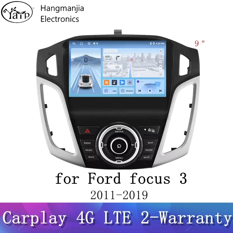 

hangmanjia Android13 Wireless CarPlay Android Auto Radio for Ford Focus 3 2011-2019 4G Car Multimedia GPS autoradio No 2din DVD