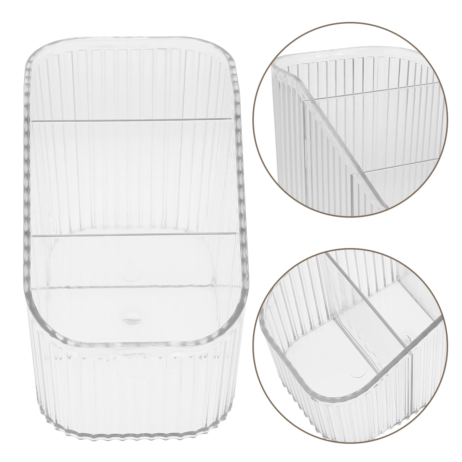 

Acrylic Eyelash Storage Box 3 Compartments Clear Makeup ganizer Vanity Travel Lip Gloss Holder Plastic Container