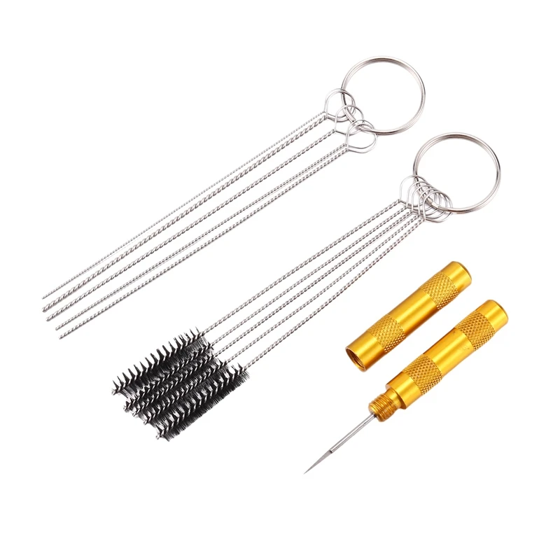 

11-In-1 Airbrush Cleaner Accessories With Stainless Steel Brushes And Needle Professional Cleaning Kit Tools