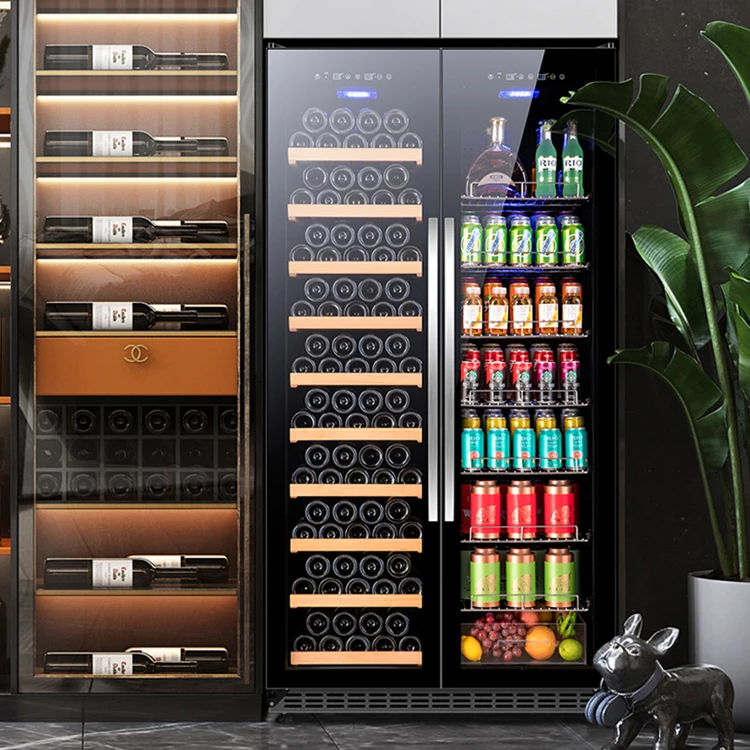 

508L commercial appliances refrigerator wooden shelves wine chiller wine cellar wine cooler for sale