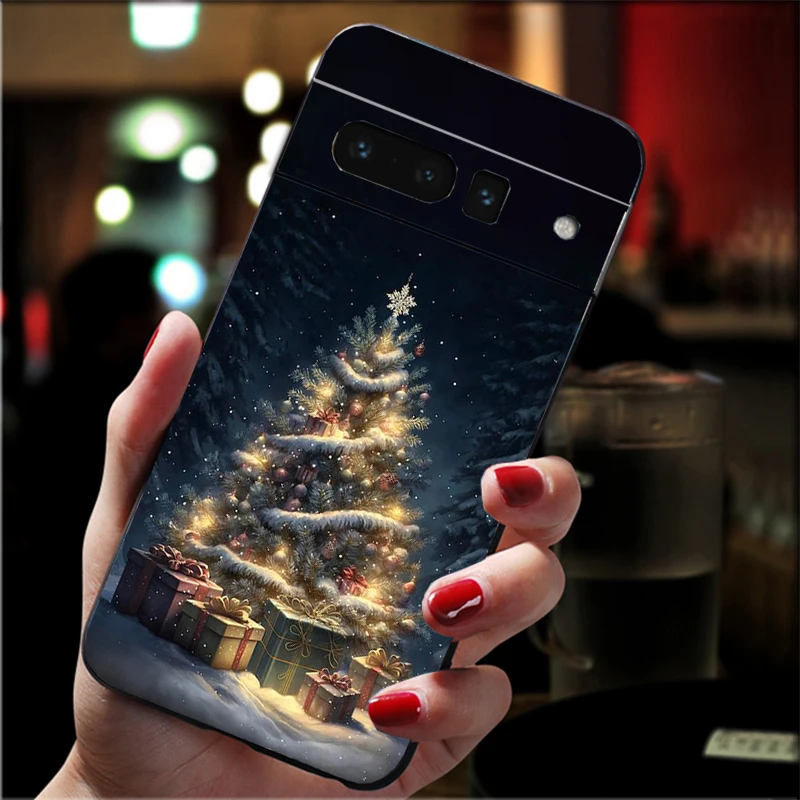 شجرة عيد الميلاد قضية الهاتف لجوجل بكسل 10 9 برو XL 9A 8 7 6 برو بكسل 8A 7A 6A بكسل 8 7 6 5