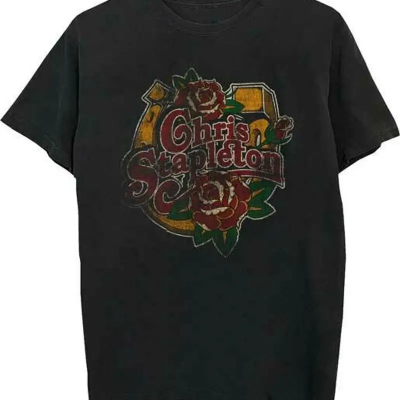 Chris Stapleton Horseshoe Roses Country Bluegrass Rock Music T Shirt 10260009