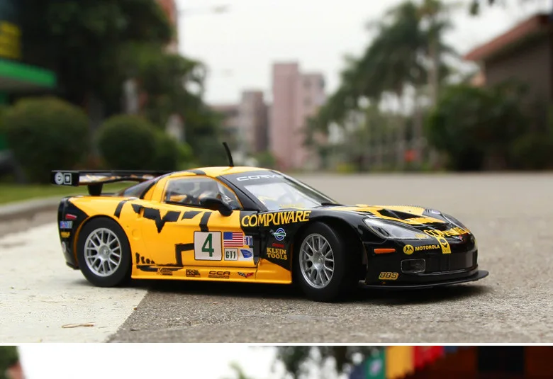 1:24 Bburago CORVETTE C6R 모델 합금 자동차, 쉐보레 다이 캐스트 럭셔리카 로고 컬렉션, 럭셔리 차량 장식, 소년 생일 선물