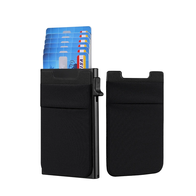 

Auto Pop Up Credit Card Holder Minimalist Business Card Wallet RFID Blocking Men's Smart Slim Aluminum Card Holder