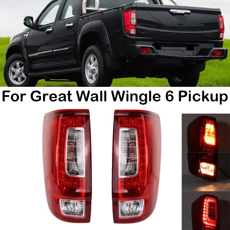 

For Great Wall Wingle 6 Pickup LED Car Rear Tail Light Rear Brake Light Tail Lamp With Bulbs Harness 4133100XP2WXA 4133200XP2WXA