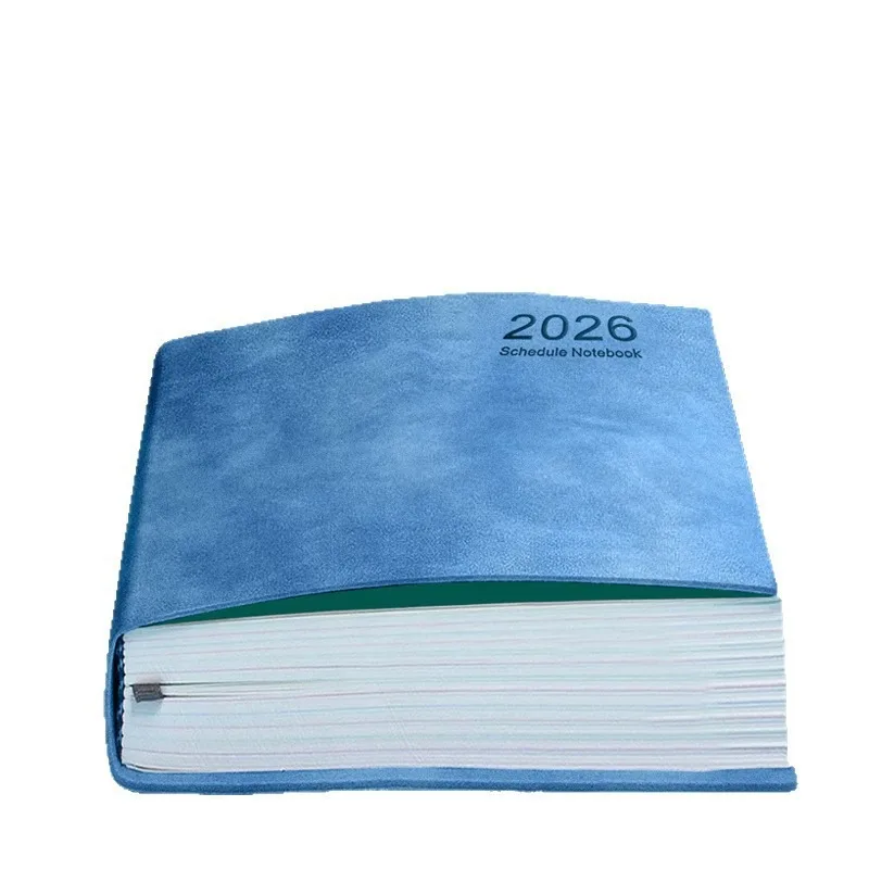 جدول 2026 للخطة الحالية والجدول الحاضر لصفحة واحدة وساعة الانضباط الذاتي في دليل الكفاءة لكل مفكرة التقويم