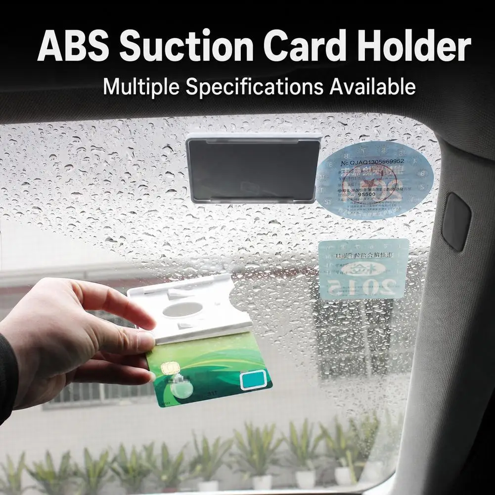 Auto Card Sleeve Parking Ticket Holder Windscreen Adhesive Fastener Organizer Vehicle Registration Bill Storage ID IC Card Cover