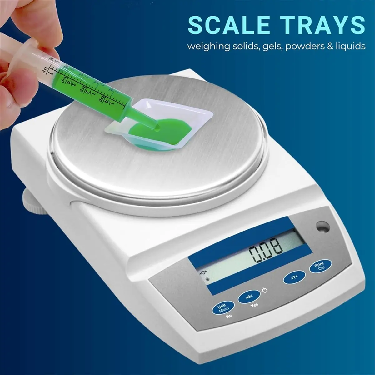 A95G Weigh Boats Small (7ml, 100 Pack) Disposable Plastic Trays for Scale, Anti-Static Square Tray Weighing Dishes