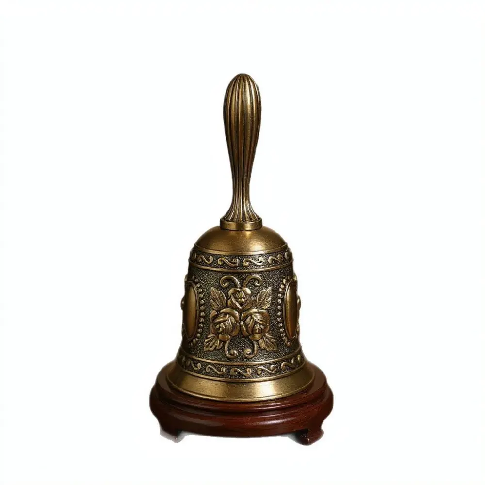 Vintage Metal Hand Held Bell Call Bell For Restaurant Service Classroom Teaching Aid Home Decorative Ornament