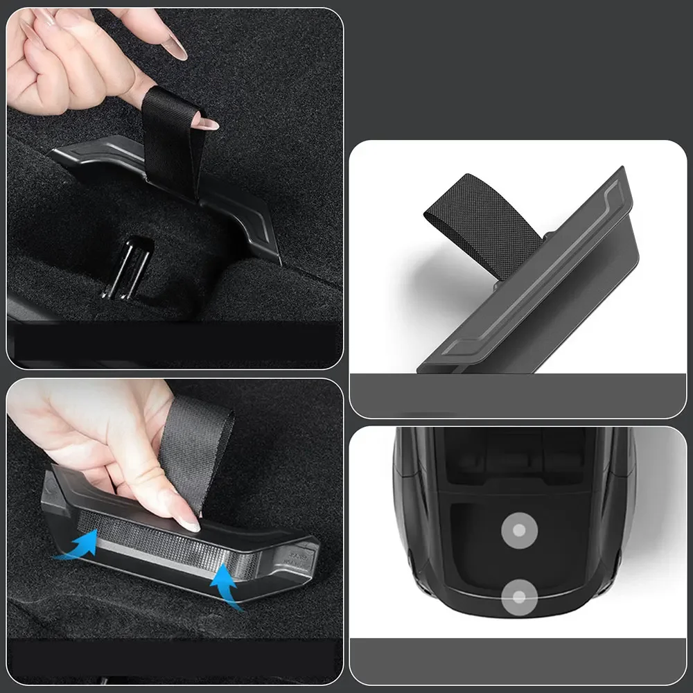 For Tesla Model Y Juniper 2025 2026 Rear Trunk Cover Tail Box Open Handle Rope Pull Strap Draw String interior Accessories