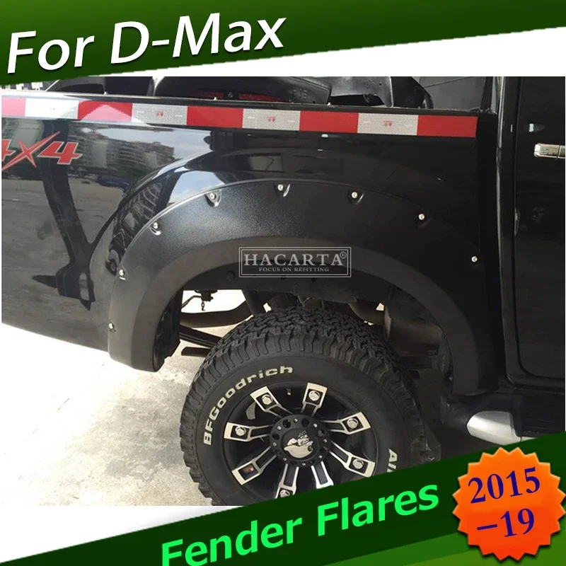 ABS  Fender Flares For Isuzu D-max 2016-2018  Mudguards For Chevrolet Isuzu dmax 2018 fender Part car styling