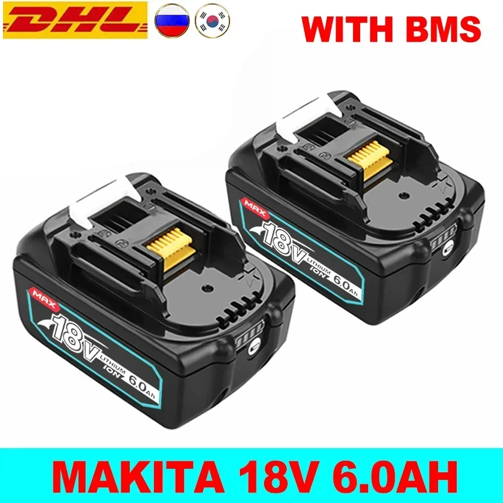 Genuine With Charger BL1860 Rechargeable Battery 18V 8000mAh Lithium Ion for Makita 18v Battery 8Ah BL1850 BL1880 BL1860B LXT400