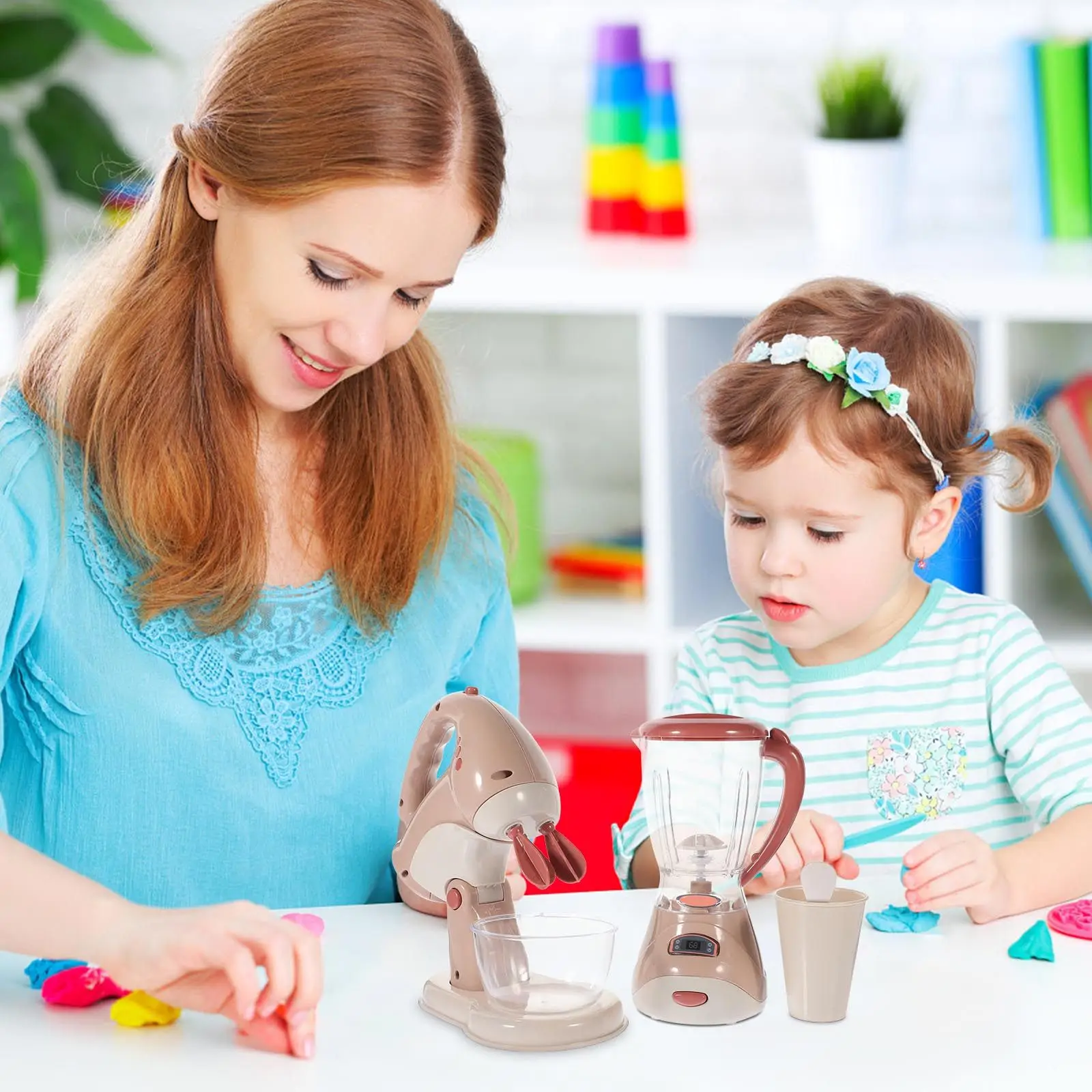 1 Set Simulation Kitchen Appliance Pretend Play Mini Juicer Mixer Plastic Kids Educational Playhouse Accessories Role Play