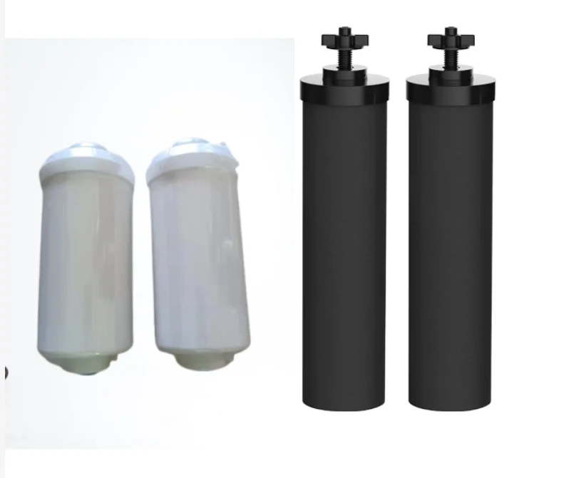 Outdoor camping water filter Stainless steel gravity filter bucket filter element, activated carbon rod filter element