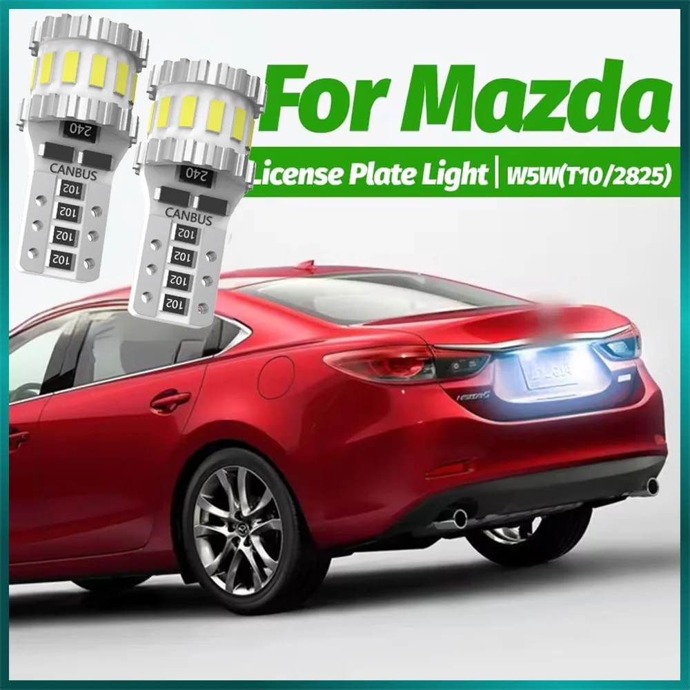

2PCS LED License Plate Light Bulb W5W T10 For Mazda 2 DY DE DH DL DJ 3 BK BL BM BN 5 6 GG GH GJ CX-3 CX-5 CX-7 CX-9 MX-5 RX-8